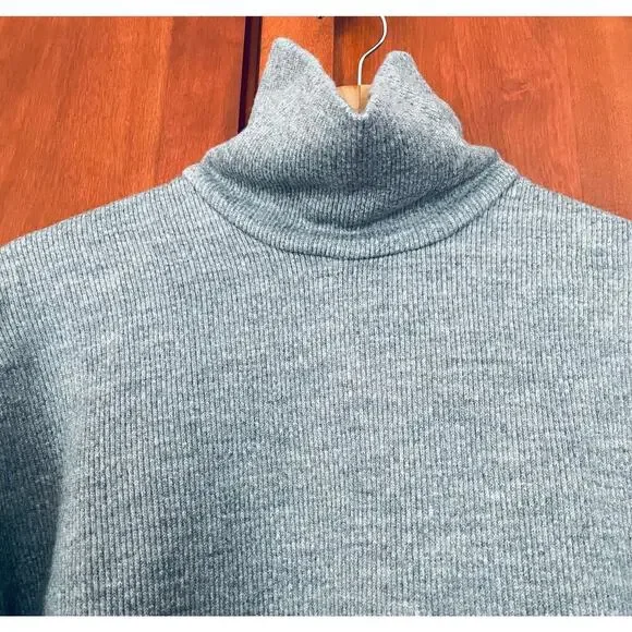 OGL Sweater Turtleneck Ribbed Heather Grey Size Small NEW - Picture 3 of 7